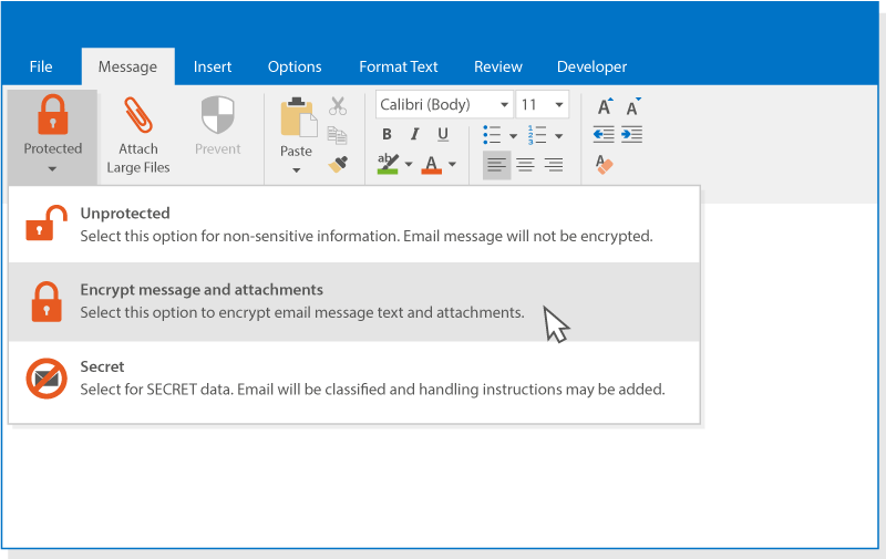screenshot of Egress Protect